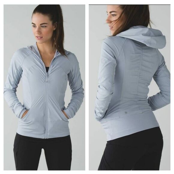 LULULEMON ATHLETICA In Flux Jacket in Silver Fox Size 2 - Picture 1 of 6
